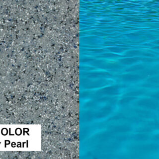 Pool4You Premium fiberglass pool with 3D color Navy Pearl